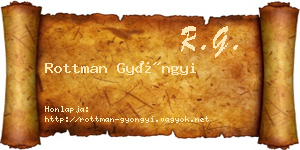 Rottman Gyöngyi névjegykártya